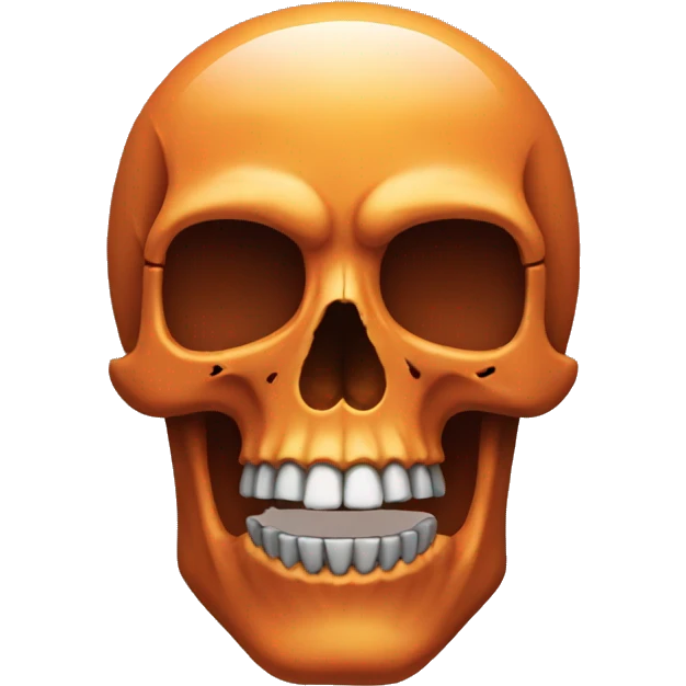 Skull orange emoji