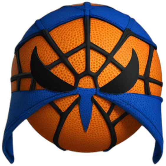 Spider-man hat black and ball basketball emoji