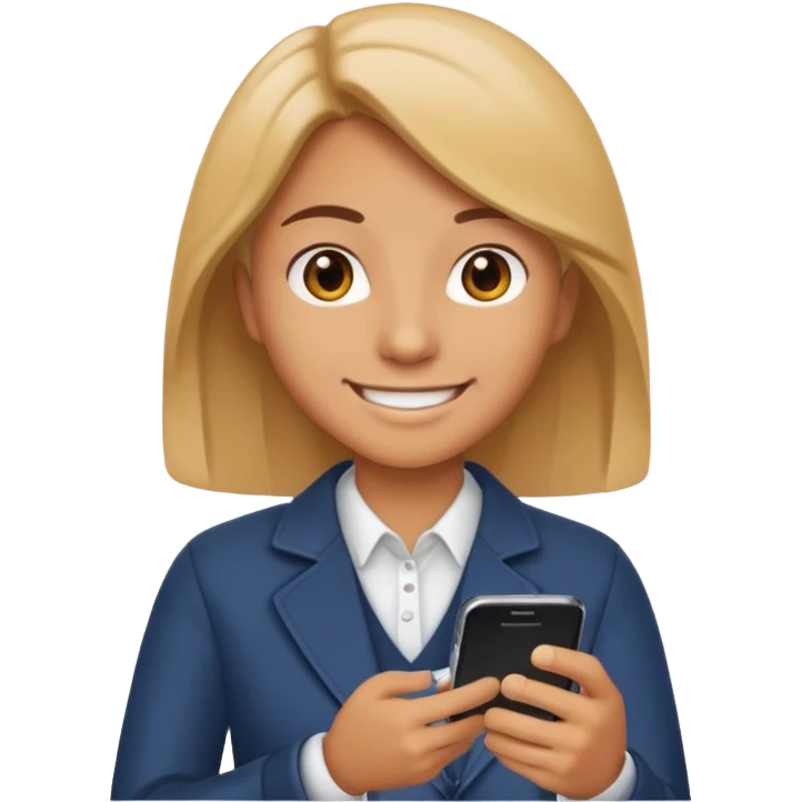 person holding a smartphone, entering information for online registration emoji emoji