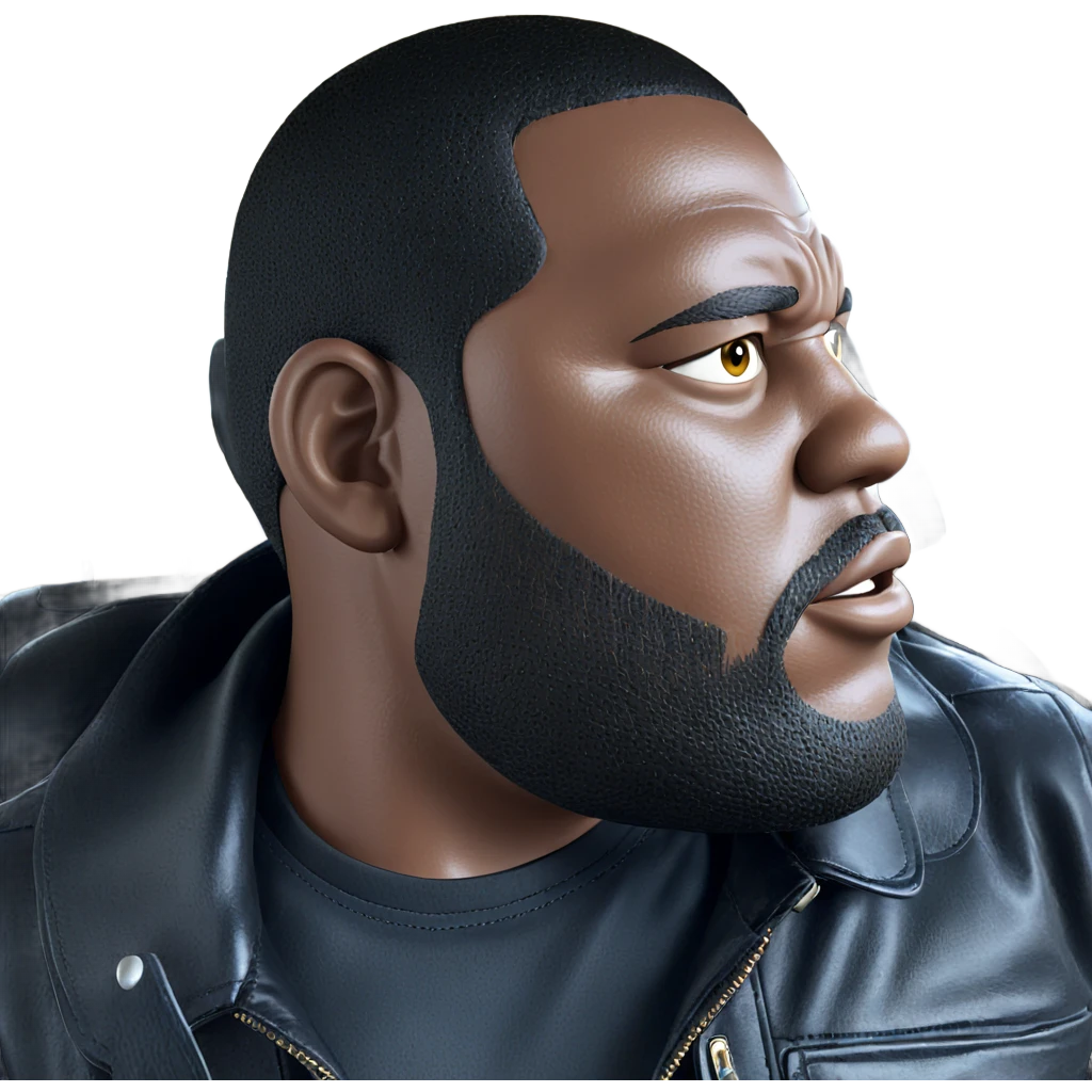 cool dude in leather jacket emoji