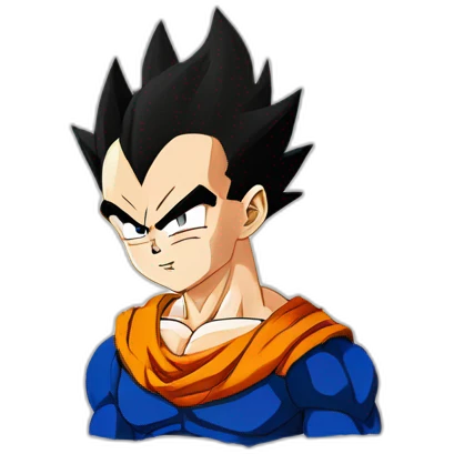 Bald Son Goku on Vegeta emoji
