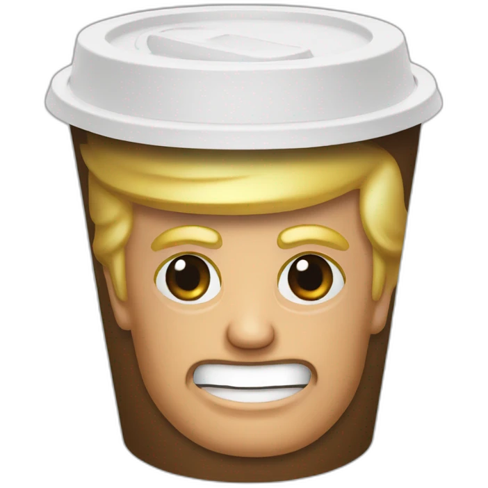 Trump coffe cup emoji