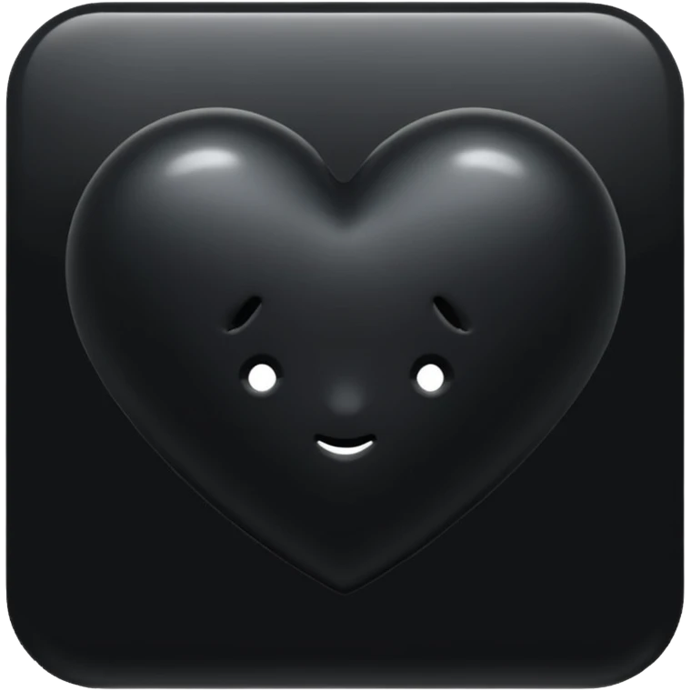Black heart goth emoji