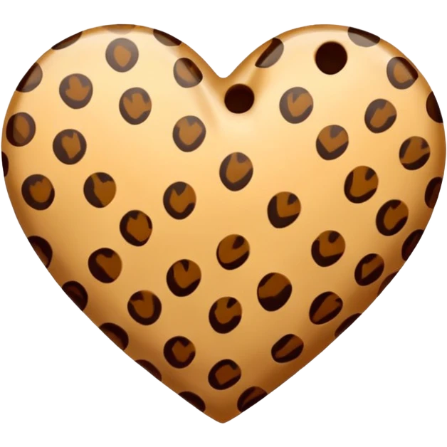 heart with a cheetah print texture emoji