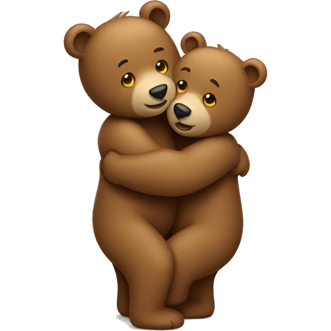 Two bears hugging  emoji