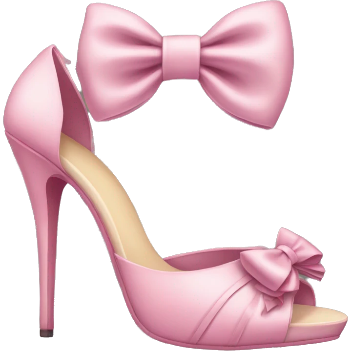 High heels with a bow emoji