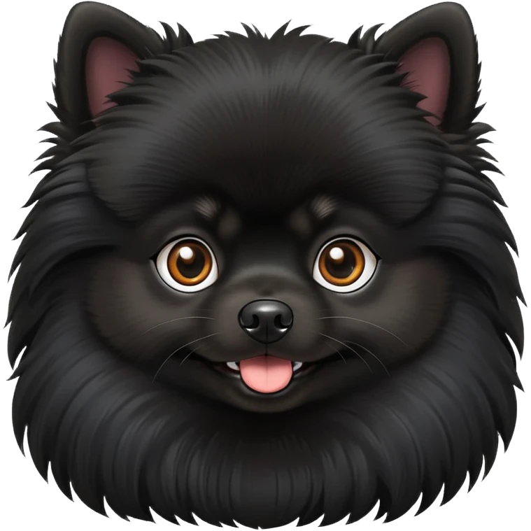 Birthday black Pomeranian  emoji