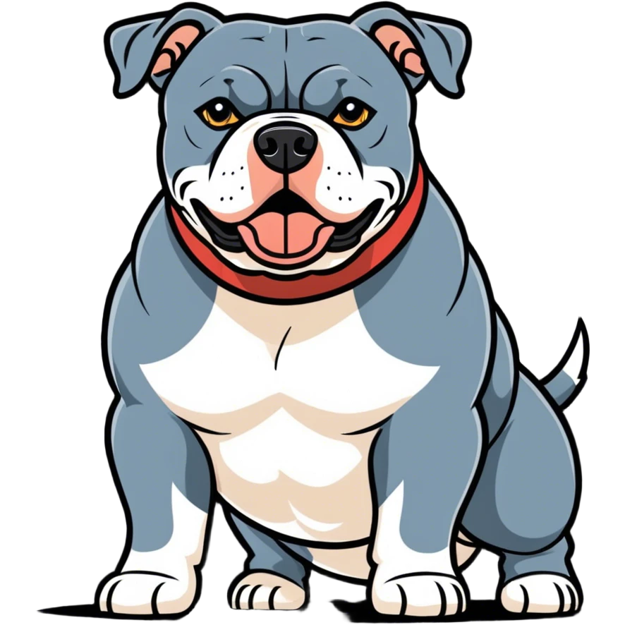 American bully flexing emoji