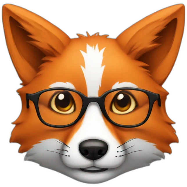 fox with glasses emoji