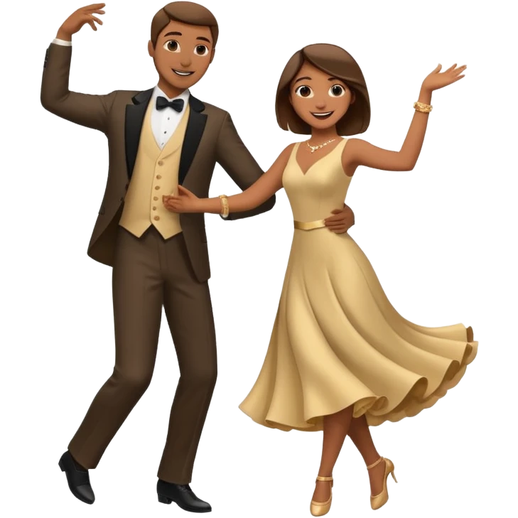 a couple dancing like in lalaland emoji