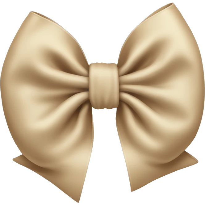 Beige bow emoji