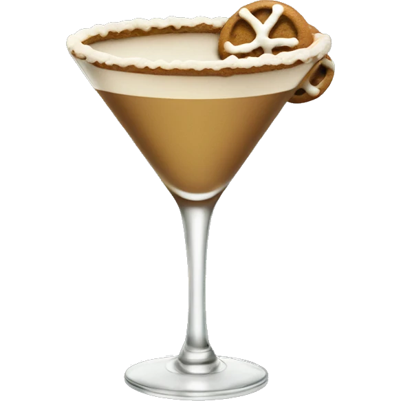 Gingerbread martini emoji