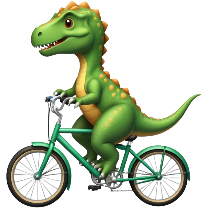 Dinosaur on a bike  emoji