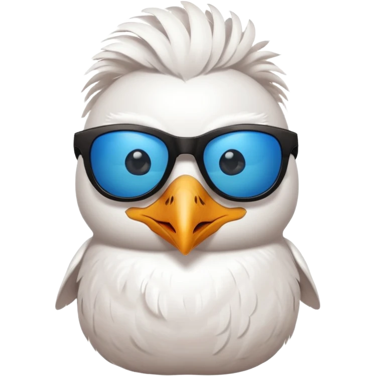 A seagull head with sunglasses emoji