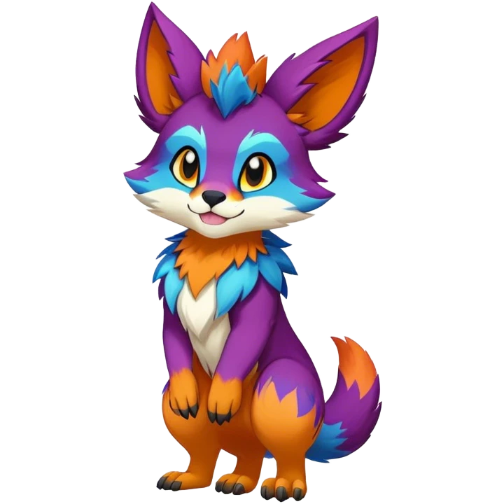 colorful anthro vernid fursona Fakemon emoji
