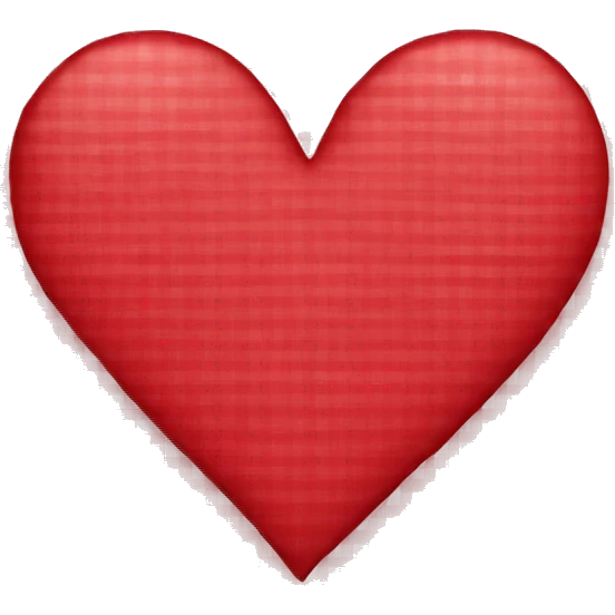 red gingham heart emoji