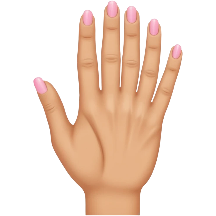 Hand with Index, Middle, and Pink out straight with ring finger bent in tight emoji