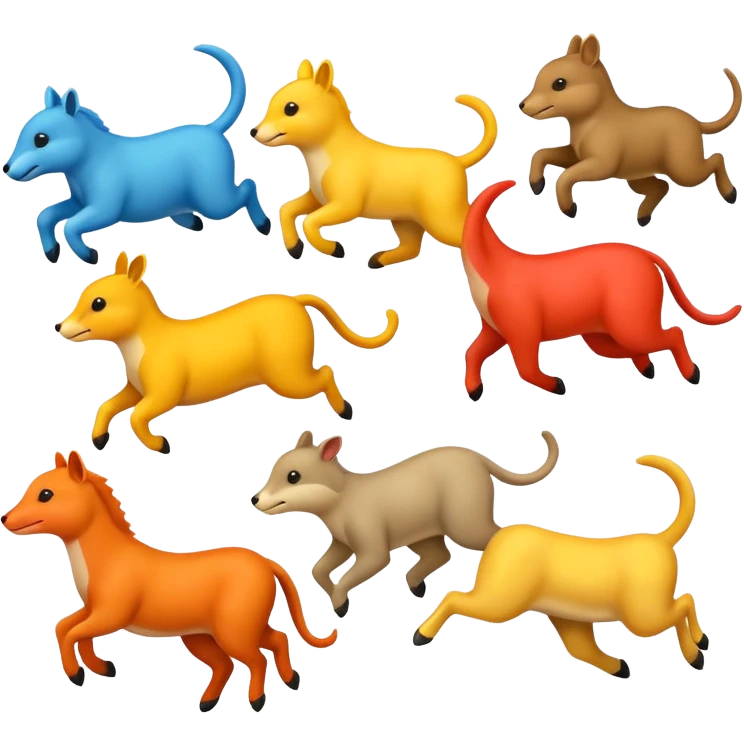 jumping animals emoji