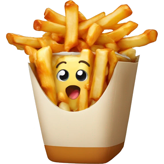 Poutine qui mange une poutine  emoji
