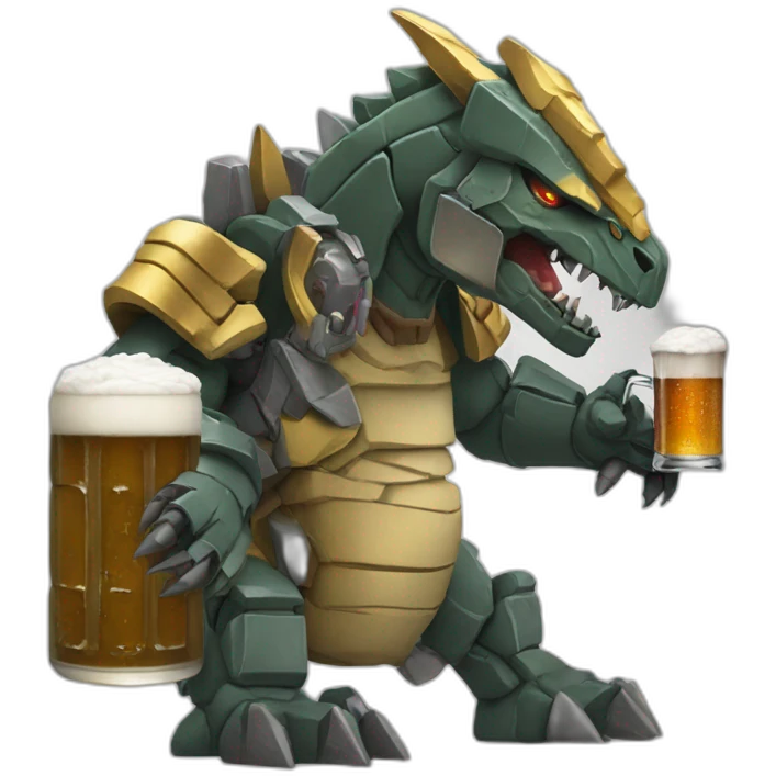 Grimlock Drink a beer transform emoji
