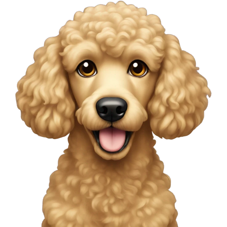 golden poodle with black eyes emoji