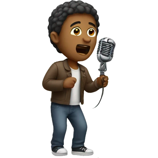 man singing emoji