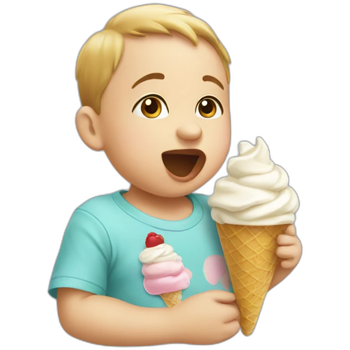 baby eat icecream emoji