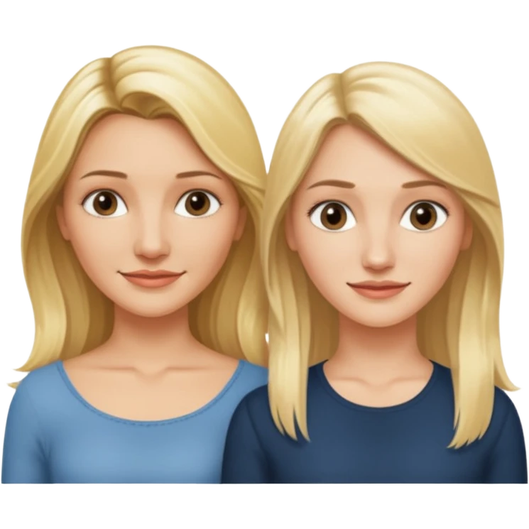 i want an emoji with 2 longue hair blonde girls like the movie "the holiday" They are not touching each other. One is Cameron Diaz, the tother Kate Winslet. emoji