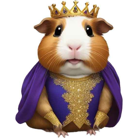 guinea pig in royal dress emoji