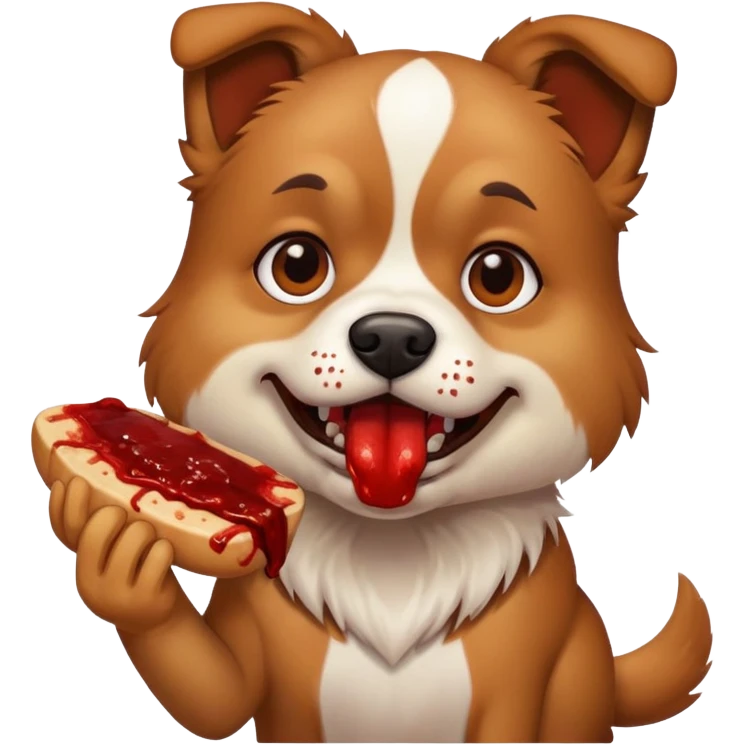 dog eating human emoji