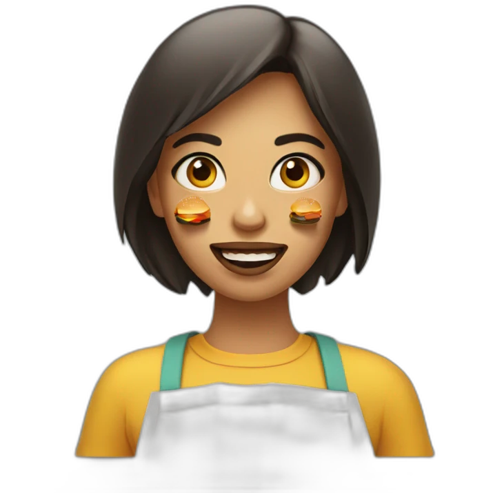 Girl eat burger  emoji