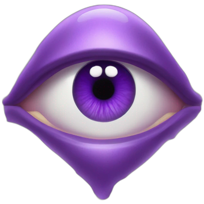majestic godly violet iris eyeball serious intense symmetrical knowledgable emoji