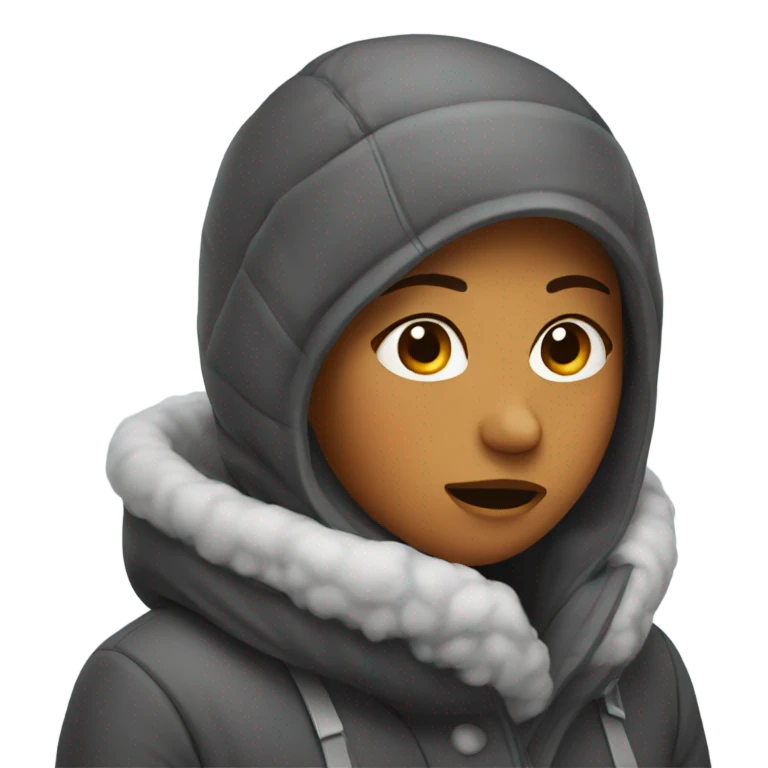 Girl trying to get warm emoji