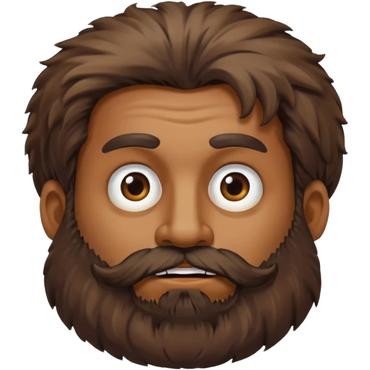 Crazy beard emoji