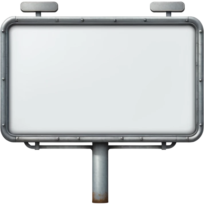 billboard with blank sign emoji