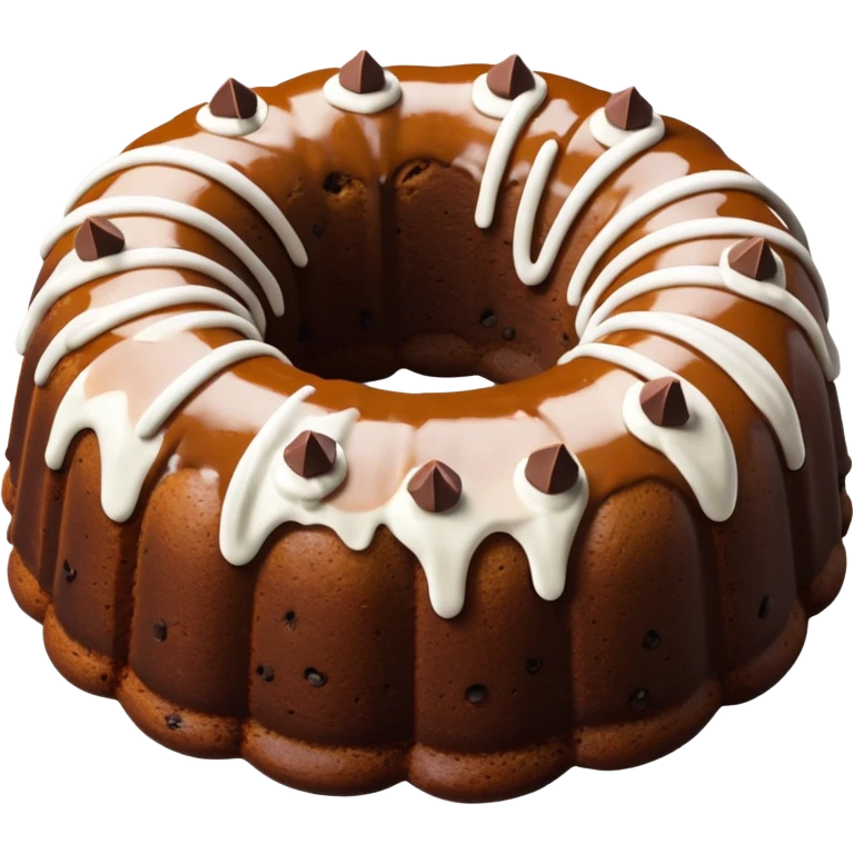 Chocolate chip Bundt cake emoji