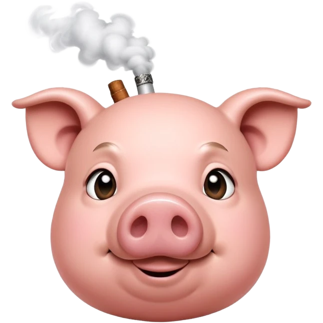 Pig from sing smoking  emoji