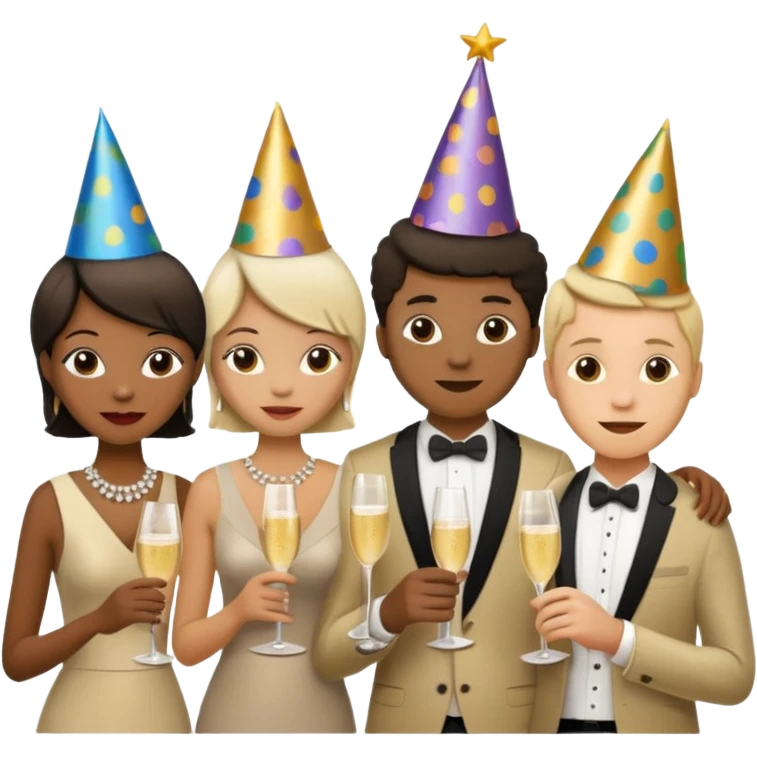 Beige Cheers with  Champagne emoji