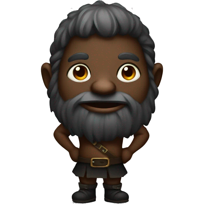Black dwarf with body emoji