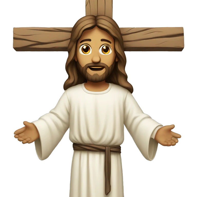 Jesus on a cross emoji