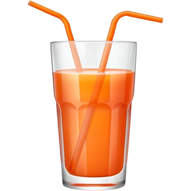 Guava juice in a glass with a straw emoji