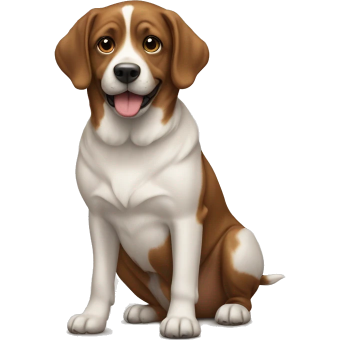 Bab on a large dog emoji
