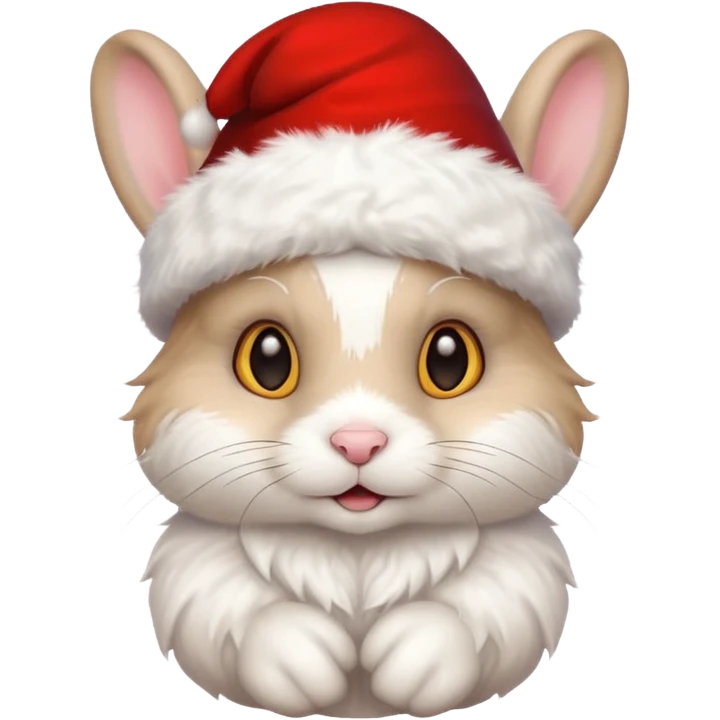 christmas white rabbit emoji