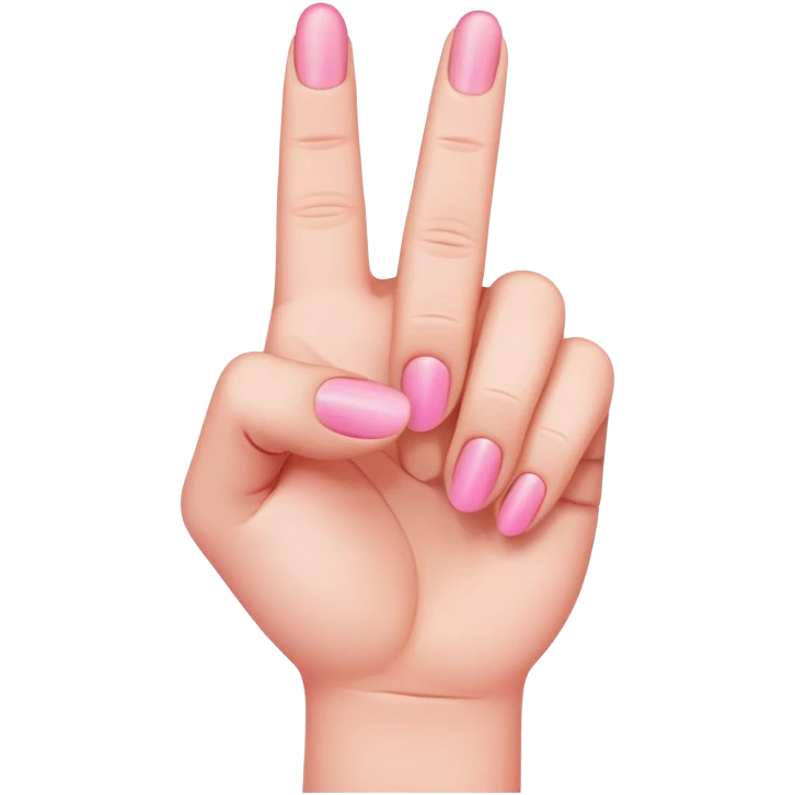 Pink middle finger emoji
