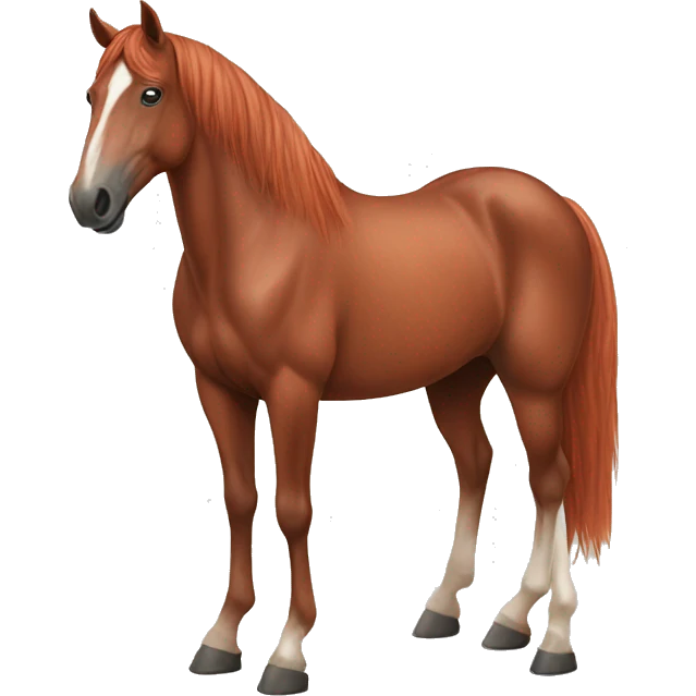 Red roan horse  emoji