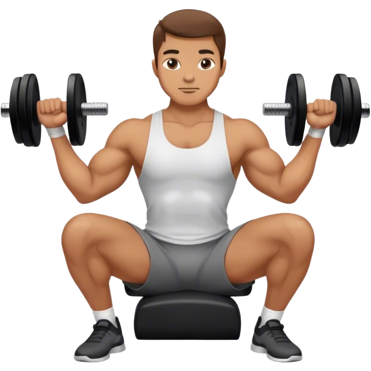 man seated weighted wrist curl emoji