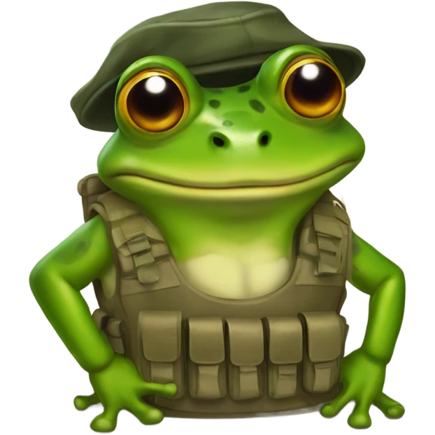 Soldier frog emoji