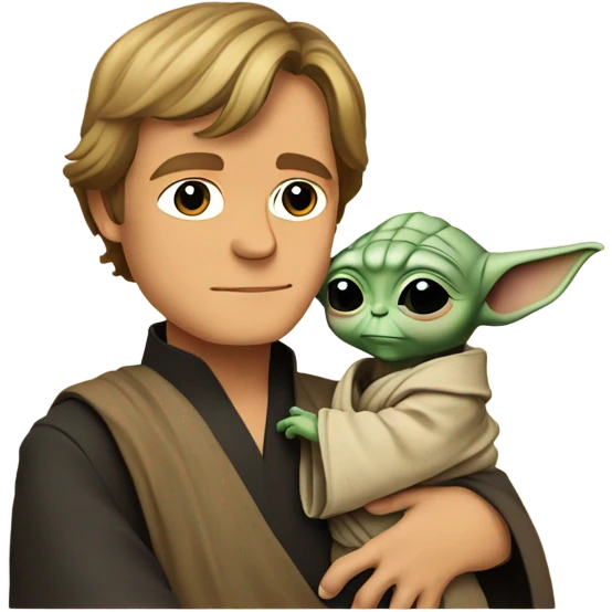 Luke skywalker with baby yoda  emoji