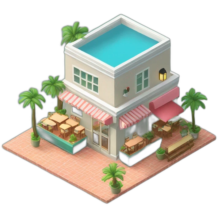 isometric restaurant bermuda emoji