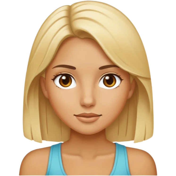 Blonde Girl with tan skin emoji